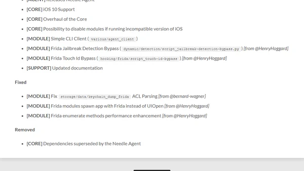 Needle v1.0.0 released: new native agent and support for iOS 10