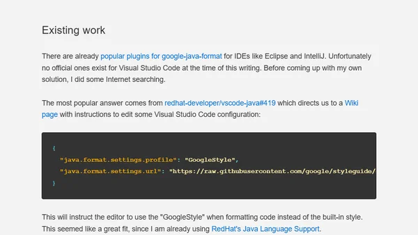 Using google-java-format with VS Code