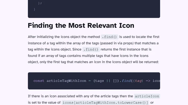 How To Render Relevant Icons Based on Content