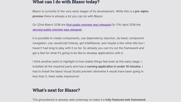 What is Blazor and why is it so exciting?