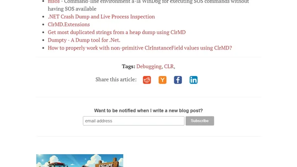 Analysing .NET Memory Dumps with CLR MD