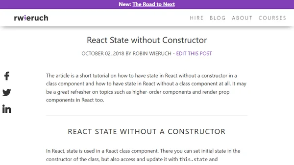 React State without Constructor