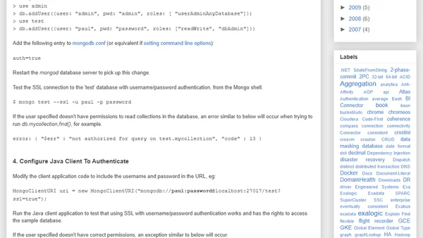 Java Using SSL To Connect to MongoDB With Access Control