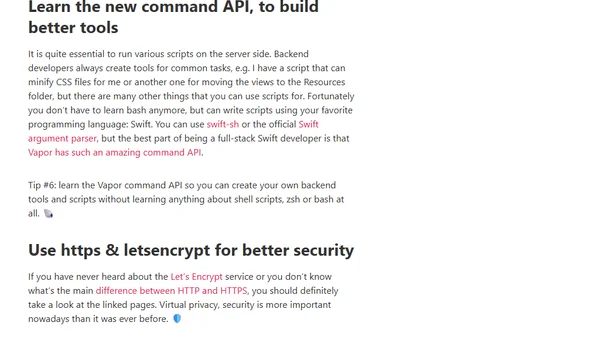 10 short advices that will make you a better Vapor developer right away