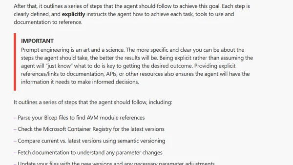 Keeping Azure Bicep up-to-date the easy way with GitHub Copilot Agents