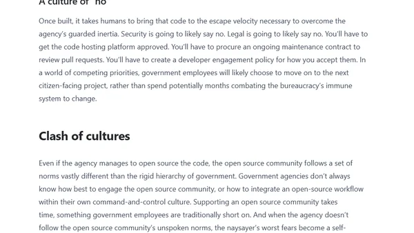 Why isn't all government software open source?