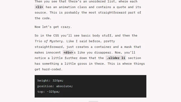 Pure CSS3 Text Carousel