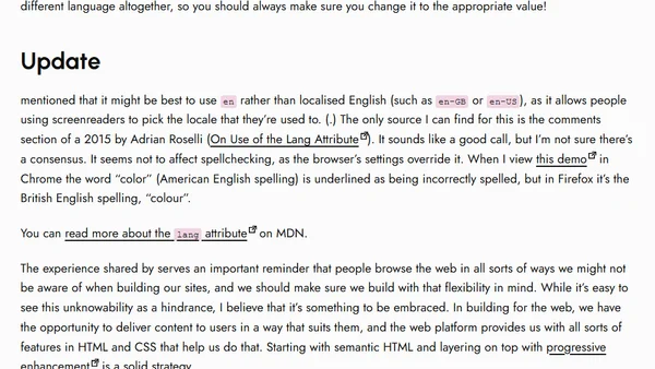 Don’t Forget the “lang” Attribute