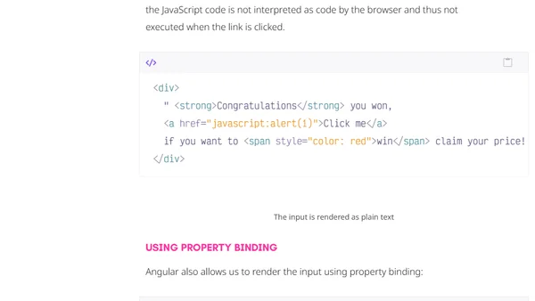 Angular has your back when it comes to XSS