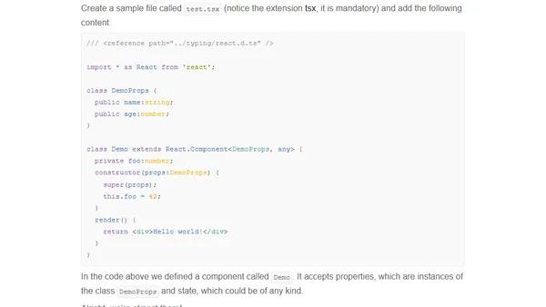 Using JSX with TypeScript
