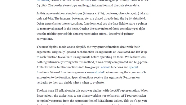 First few hurdles writing a Scheme interpreter