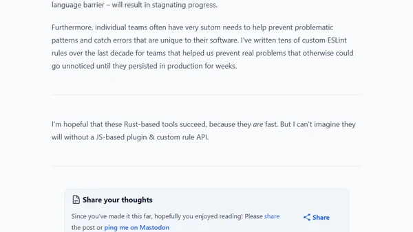 Rust-based JavaScript linters have a major issue