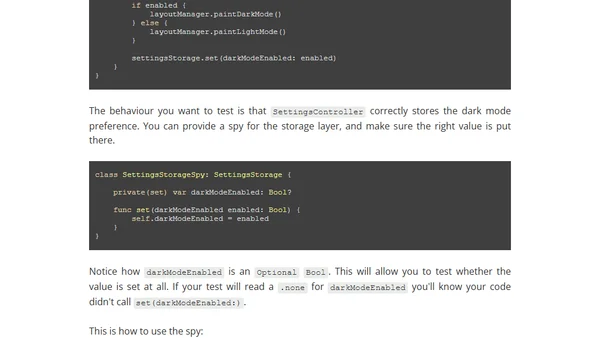 Test doubles in Swift: dummies, fakes, stubs, and spies.