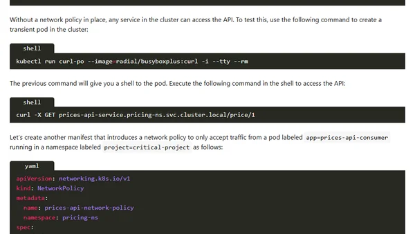 Limit Communication Between Microservices with Kubernetes Network Policies