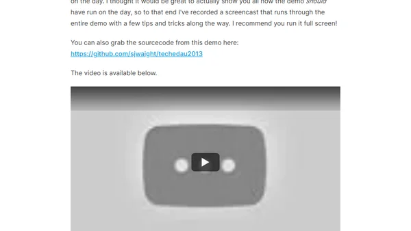 TechEd Demo Video Available Online