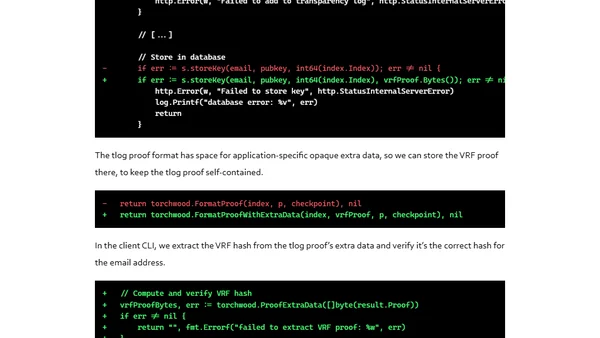Building a Transparent Keyserver