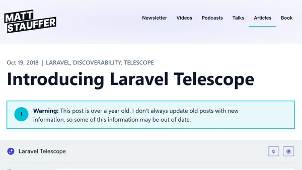 Introducing Laravel Telescope