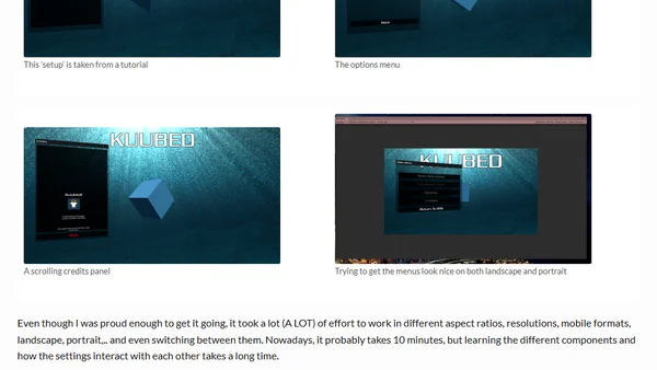 My first attempts with Unity