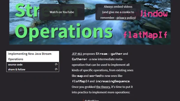 Implementing New Java Stream Operations