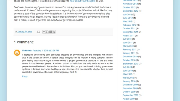 Governance on demand