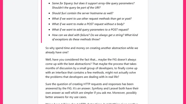 re: On using PSR abstractions