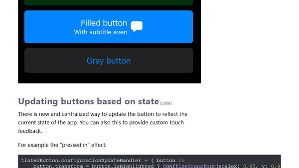 Big improvements to UIButton in iOS 15