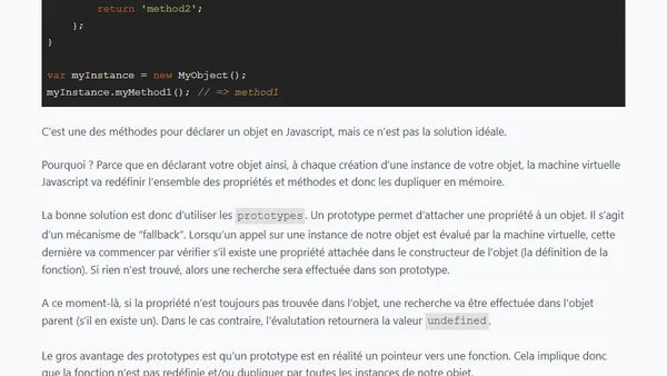 Les prototypes Javascript