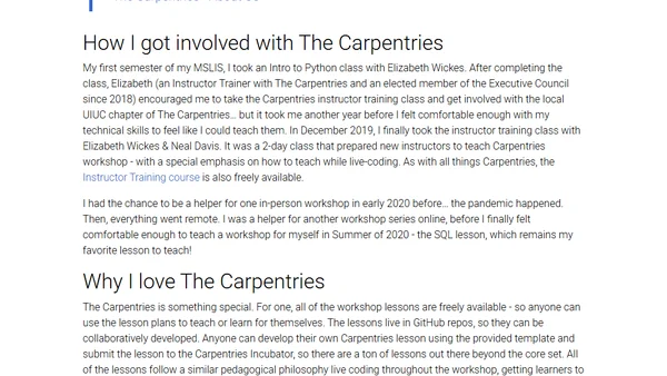 About The Carpentries