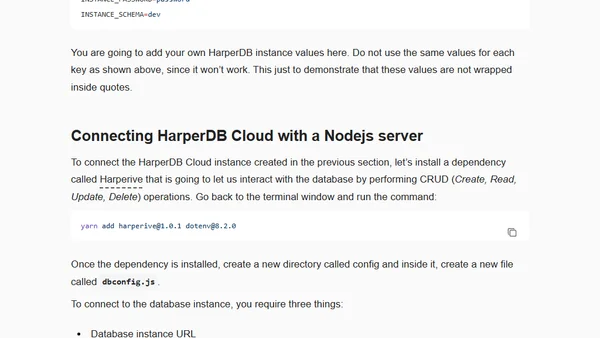 Build a REST API with Node.js and HarperDB