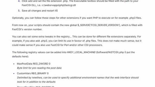 PHP on IIS7 (RC1), but unsafe!