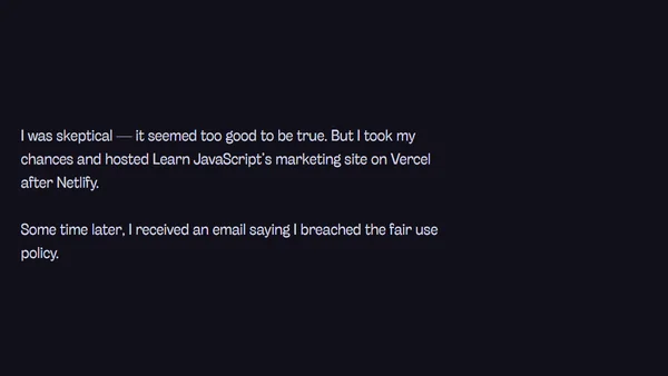 Choosing between Netlify, Vercel and Digital Ocean