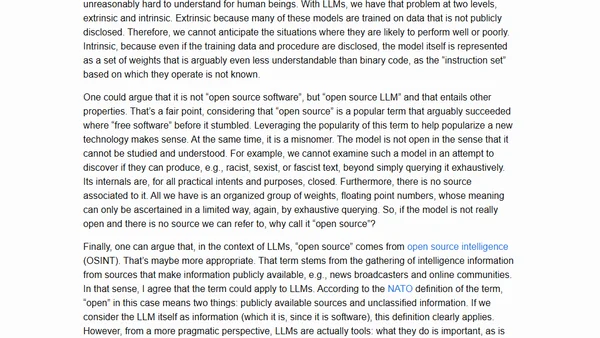 PALE Large Language Models, instead of ``Open Source.''