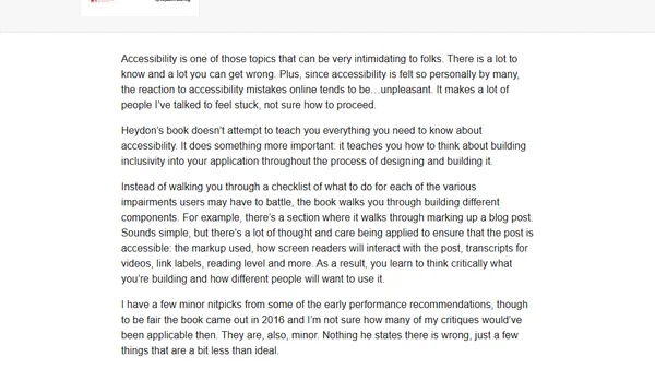 Book Review: Inclusive Design Patterns