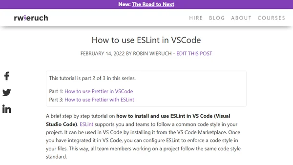 How to use ESLint in VSCode