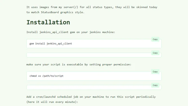 Statusboard and Jenkins