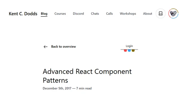 Advanced React Component Patterns