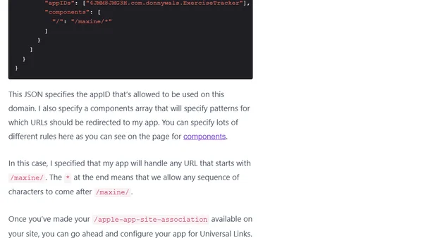 Supporting Universal Links on iOS