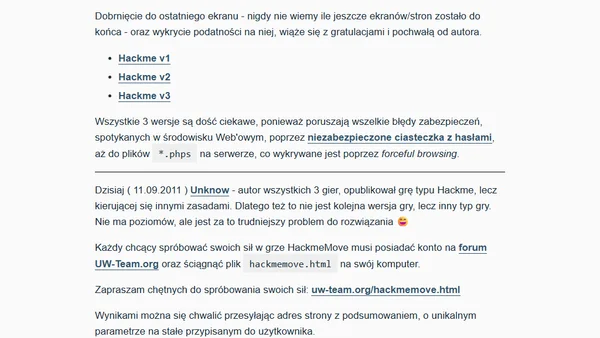 HackmeMove — kolejna odsłona programistycznych łamigłówek