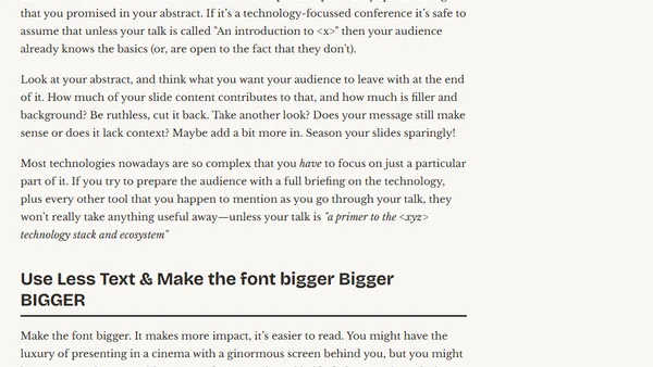 Quick Thoughts on Not Making a Crap Slide Deck