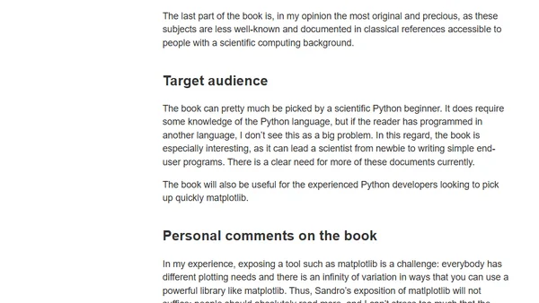 Book review: Matplotlib for Python Developpers