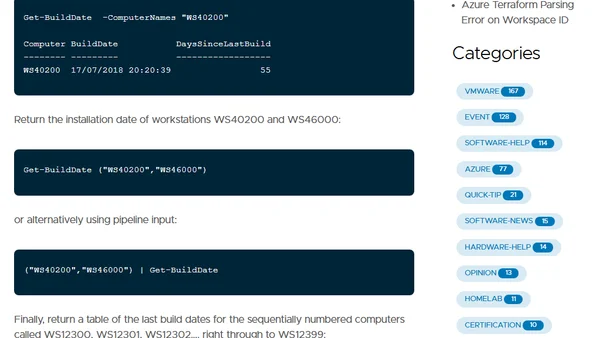 Get the Windows Install Date of a remote computer with PowerShell