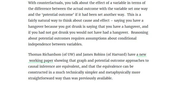 Graphs and counterfactuals