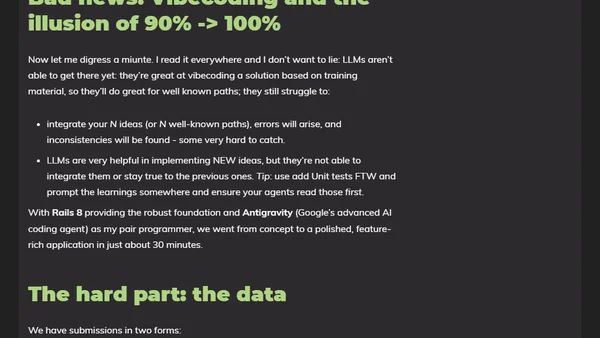 How I coded a Rails 8 CFP app in 30m with Antigravity