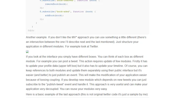 Why I should use publish/subscribe in JavaScript