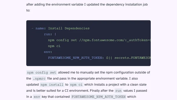 Adding Environment Variables To GitHub Actions