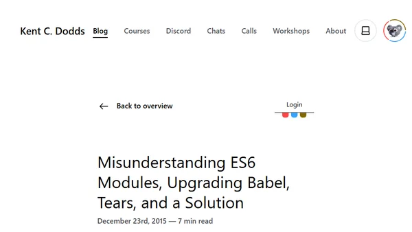 Misunderstanding ES6 Modules, Upgrading Babel, Tears, and a Solution