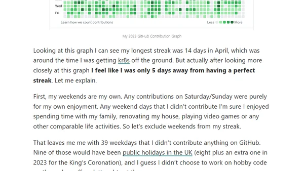 GitHub streaks and work/life balance