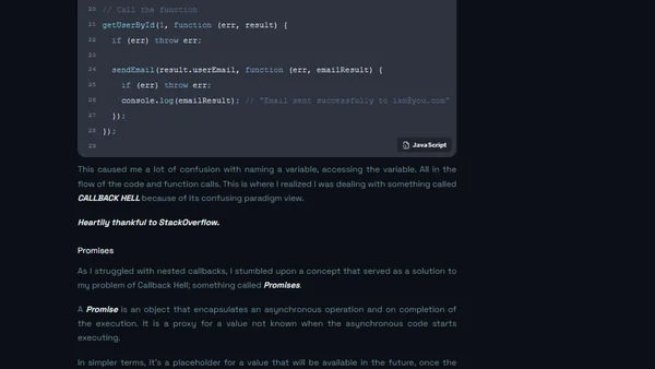 Expedition of Async Programming in JavaScript