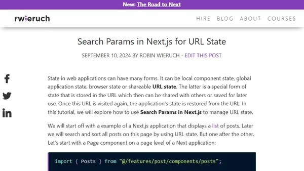 Search Params in Next.js for URL State