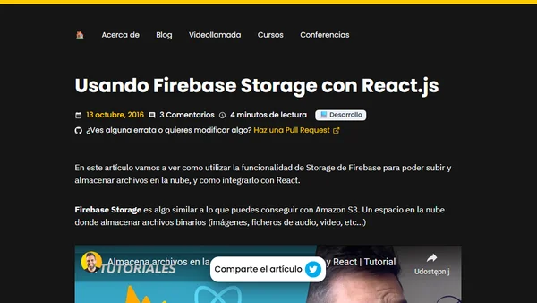 Usando Firebase Storage con React.js